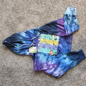 Rugrat Tie-Dye Crop Top Hoodie